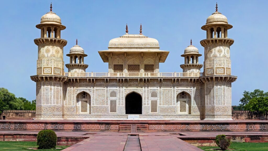 Intricate marble work at Baby Taj – a famous place in Agra with early Mughal art